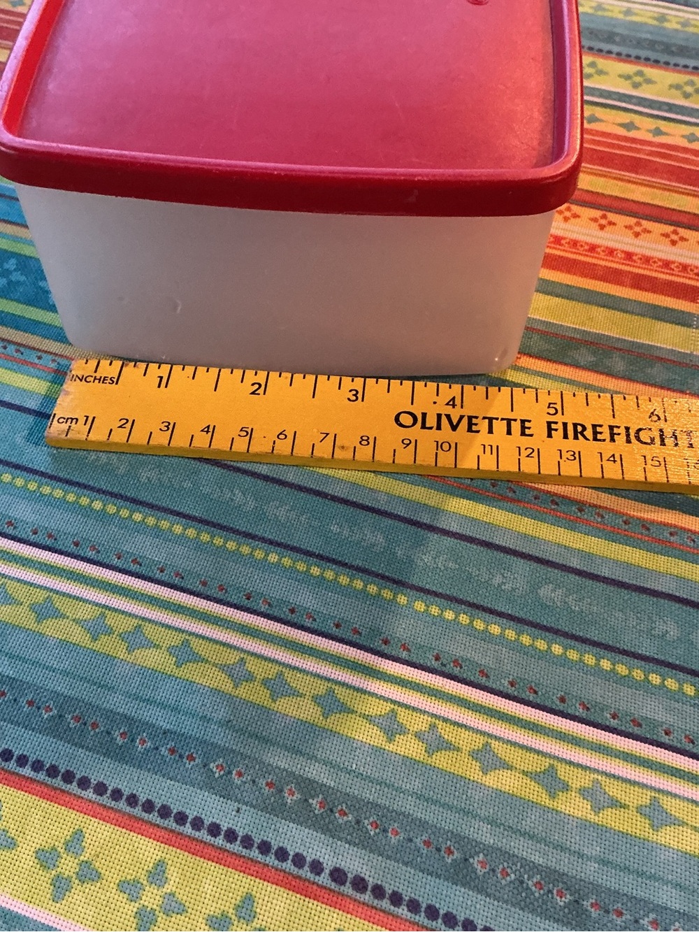 Tupperware Pak-n-Store Rectangular Container with red seal - Picture 7 of 8